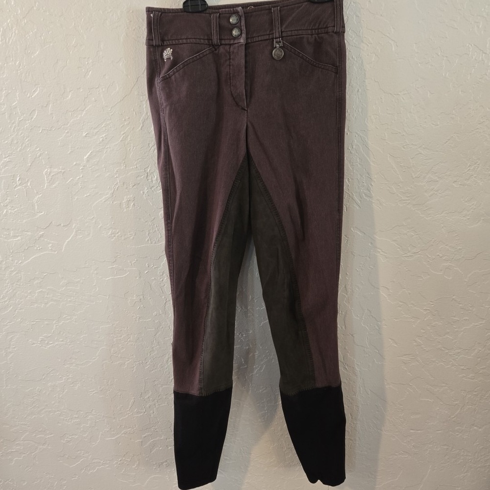 Prestige Schoeller Switzerland Nathalie Breeches Brown Equestrian Size 24 L 2013